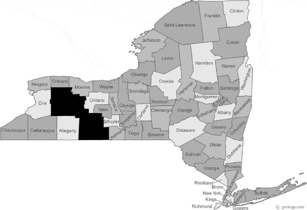 Map of New York state showing GV BOCES region